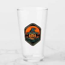 Halloween Jack O Lantern Pumpkin Pub Pint Glass 