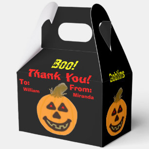 Halloween Jack O' Lantern Pumpkin Treats Party Favor Box