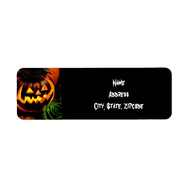 Halloween Jack O' Lantern Return Address Label (Front)