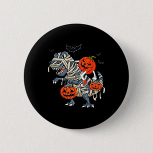 Halloween Jack O Lantern Riding T Rex Boys Girls K 2 Inch Round Button