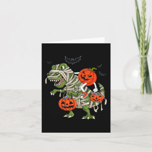 Halloween Jack O Lantern Riding T Rex Boys Girls K Card