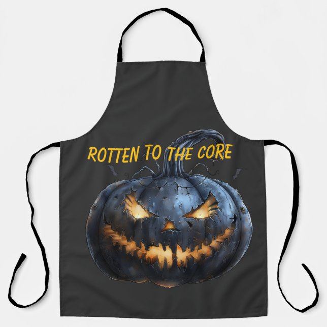 Halloween Jack O Lantern Rotten To The Core  Apron (Front)