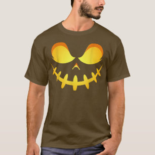 Halloween Jack O Lantern Scary Carved Pumpkin Face T-Shirt