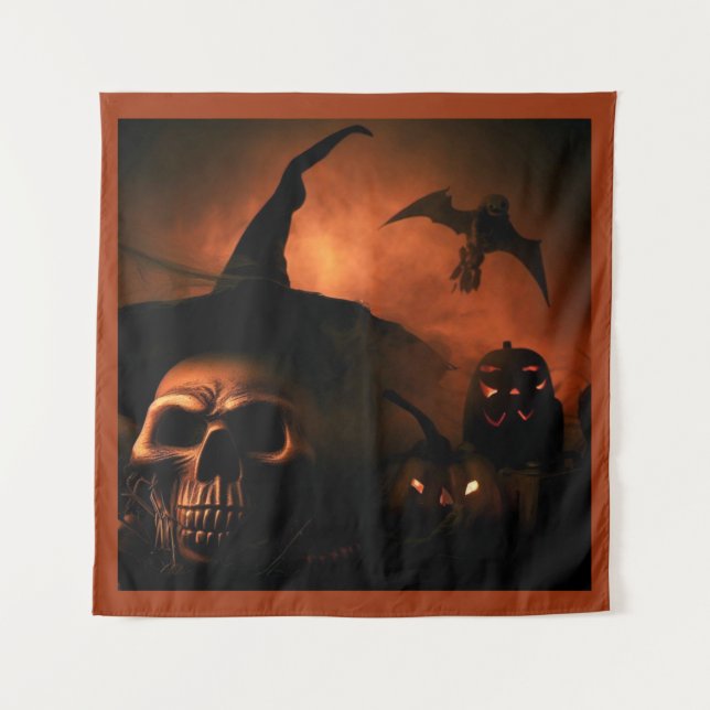 Halloween - Jack-O-Lanterns 4 Tapestry (Front)