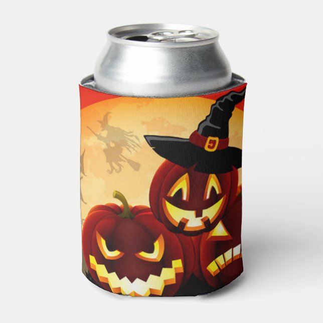Halloween Jack-o-lanterns Can Cooler (Can Front)