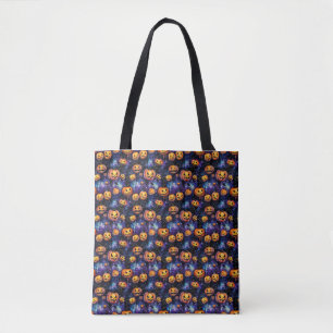 Halloween Jack-O-Lanterns Orange Pumpkins Tote Bag