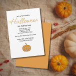 Halloween Jack O'Lantern 30th Birthday Party  Invitation<br><div class="desc">Halloween 30th Birthday Party invitation,  with a spooky Jack O'Lantern and script typography design. With black customizable lettering,  you add your own text. The back has an orange colour to add contrast. Great for inviting your friends and family to your autumn holiday celebration.</div>
