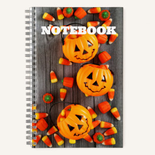Halloween Jack o'lantern Candy Corn Notebook