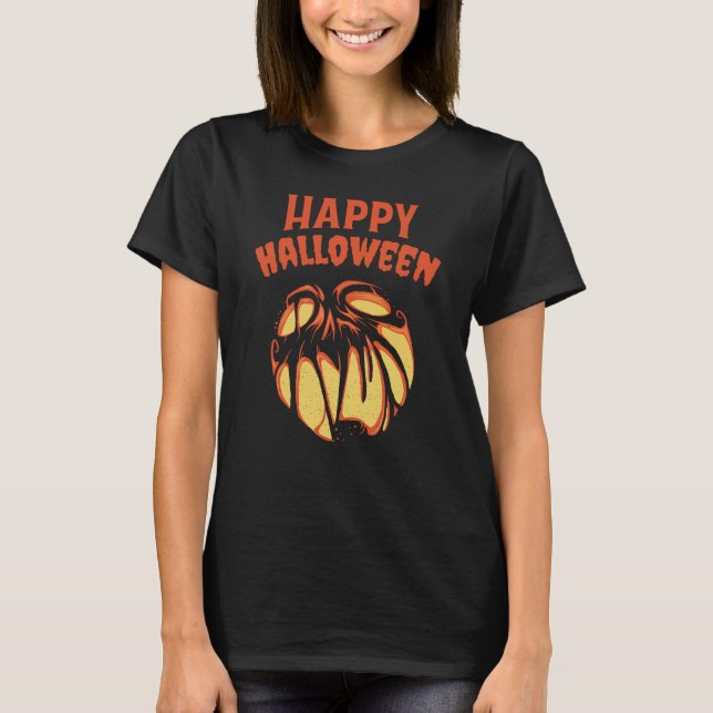Halloween Jack o'Lantern pumpkin T-Shirt (Front)