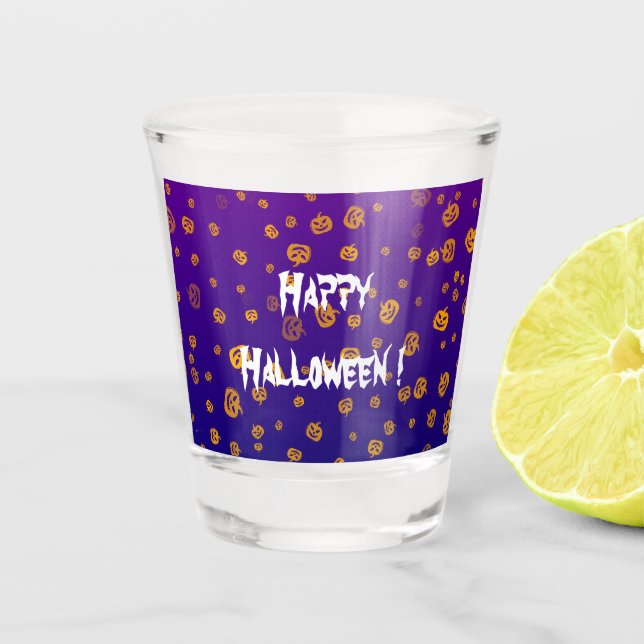 Halloween Jack Pumpkins Shot Glass (Front)