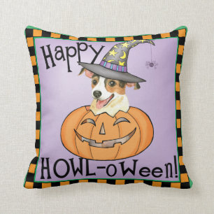 Halloween Jack Russell Terrier Throw Pillow