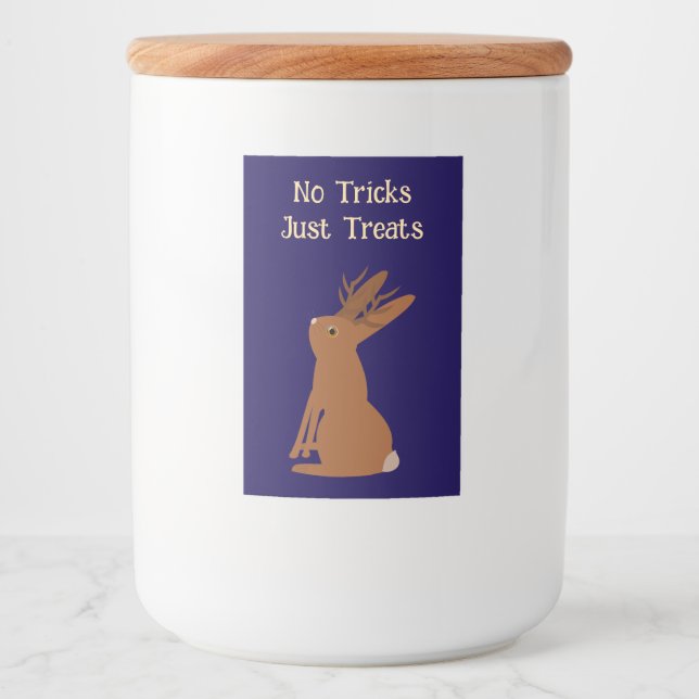 Halloween Jackalope Trick or Treat Custom Food Label (Front)