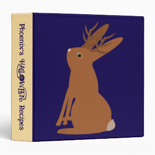 Halloween Jackalope Trick or Treat Custom Recipe Binder