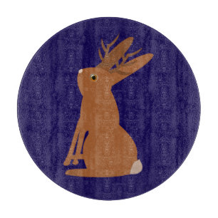 Halloween Jackalope Trick or Treat Cutting Board