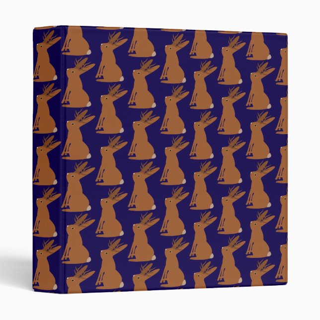 Halloween Jackalope Trick or Treat Patterned Binder (Front/Spine)