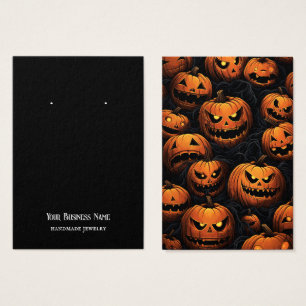 Halloween Jackolantern Earring Display Card