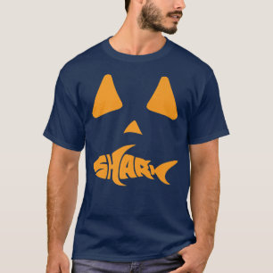 Halloween Jackolantern Shark Lover Funny Spooky Fa T-Shirt