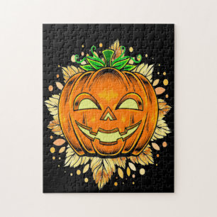 Halloween Jackolantern Spooky Pumpkin  Jigsaw Puzzle
