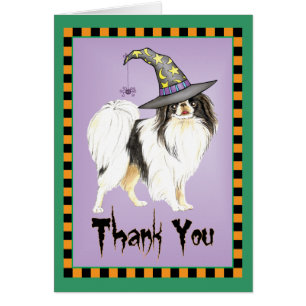 Halloween Japanese Chin Thank You card
