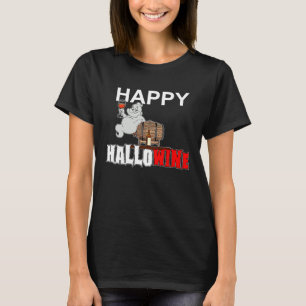Halloween Joke Happy Hallo Wine Men and Women T-Shirt