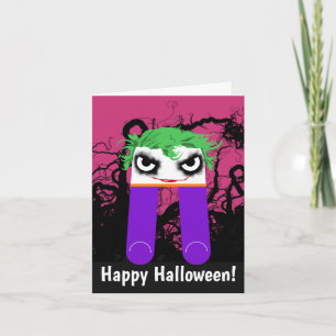 Halloween Joker Greeting Card