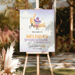 Halloween jolie sorcière Anniversaire Affiche de b