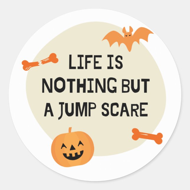Halloween Jump Scare Sticker (Front)