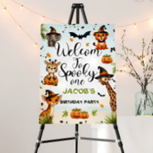 Halloween Jungle Safari Animaux Garçon 1er Bienven