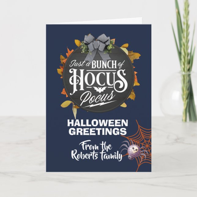 Halloween ...just a bunch of hocus pocus thank you card (Front)
