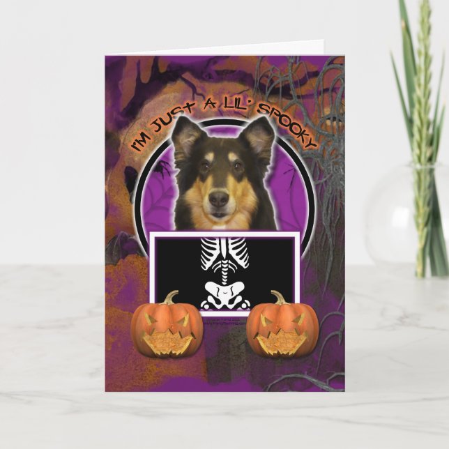 Halloween - Just a Lil Spooky - Collie - Caroline Card (Front)