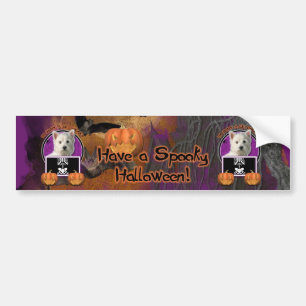 Halloween - Just a Lil Spooky -Westie Bumper Sticker