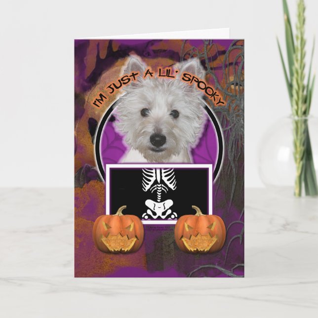 Halloween - Just a Lil Spooky - Westie - Tank Card (Front)