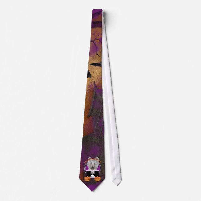 Halloween - Just a Lil Spooky - Westie - Tank Tie (Front)