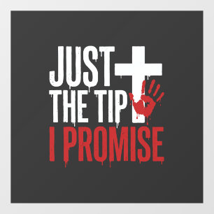 Halloween Just The Tip Bloody Cross Window Cling