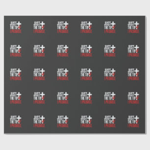 Halloween Just The Tip Bloody Cross Wrapping Paper