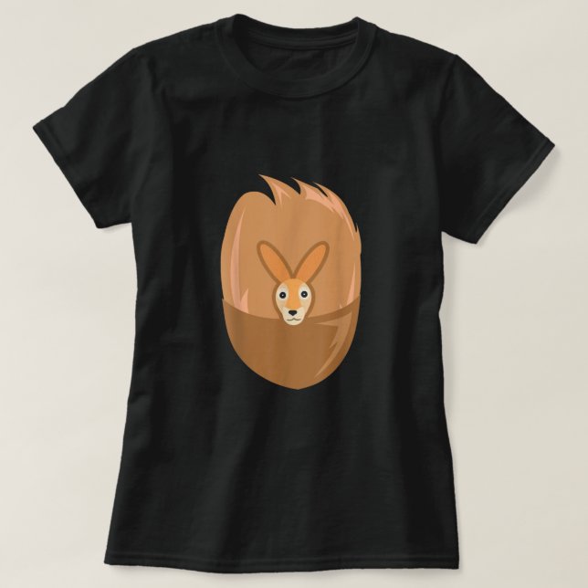 Halloween Kangaroo Costume - Kangaroo With Pocket T-Shirt (Design Front)