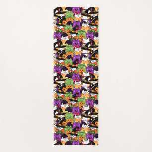 Halloween Kawaii Cat Pattern Yoga Mat