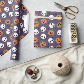 Halloween Kawaii Pattern Wrapping Paper