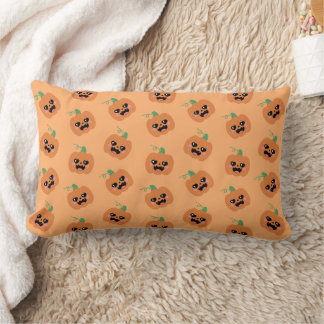 Halloween Kawaii Pumpkins Pattern Lumbar Pillow