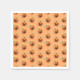 Halloween Kawaii Pumpkins Pattern Napkin