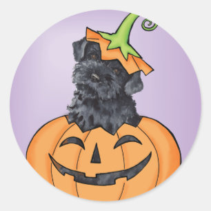 Halloween Kerry Blue Terrier Classic Round Sticker