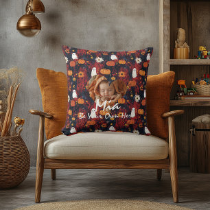 Halloween Kid´s Pillow: Photo Custom Name & Quote Throw Pillow