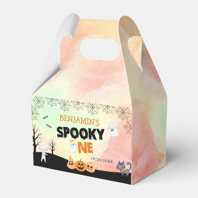 Halloween Kids Costume 1st Birthday Party Favor Box (Front Side)