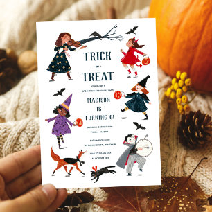 Halloween kids costume party invitation