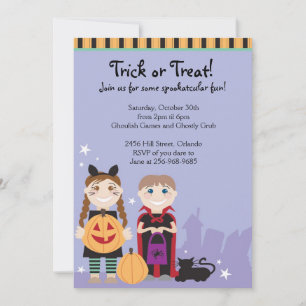 Halloween Kids Costume Party Invitations