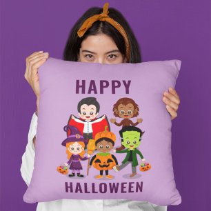 Halloween Kids’ Cute Costume Party Throw Pillow