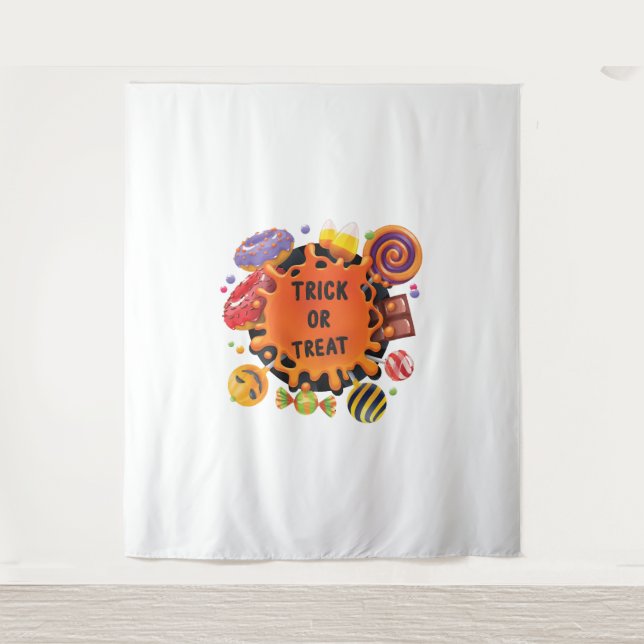 halloween kids  tapestry (Front)