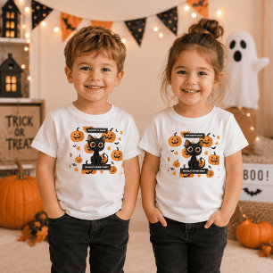 Halloween Kids Tee – Personalized Cute Cat Design