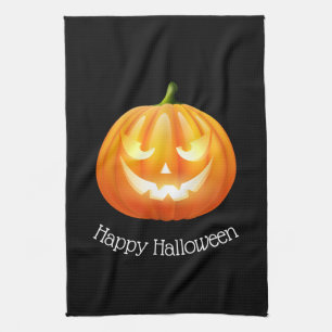 Halloween Kitchen Towel-Pumpkin Kitchen Towel