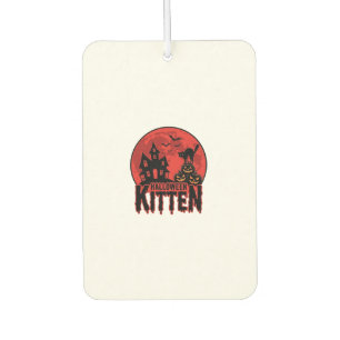 Halloween Kitten Haunted House Cat Graphic_1 Air Freshener